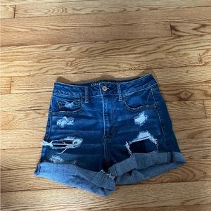 ripped dark was american eagle women shorts